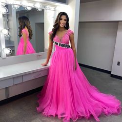 Sherri Hill Pink Size 0 Black Tie Floor Length Pageant Ball gown on Queenly