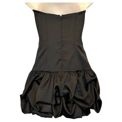 Jessica McClintock Black Size 4 50 Off Ruffles Euphoria Medium Height Cocktail Dress on Queenly