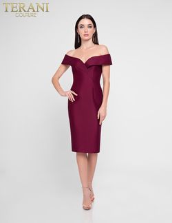 Style 1811C6001 Terani Couture Red Size 4 Floor Length Mini Black Tie Cocktail Dress on Queenly