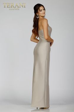 Style 231E0319 Terani Couture Nude Size 16 Plus Size Tall Height Straight Dress on Queenly