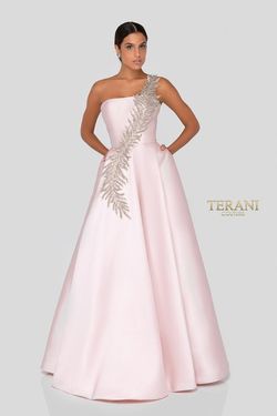 Style 1912E9202 Terani Couture Pink Size 2 Floor Length Ball gown on Queenly