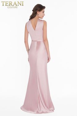 Style 1822E7286 Terani Couture Pink Size 2 Floor Length Straight Dress on Queenly