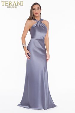Style 1822E7286 Terani Couture Silver Size 0 Tall Height Straight Dress on Queenly