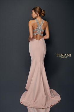 Style 1922E0224 Terani Couture Pink Size 8 Pageant Floor Length Side slit Dress on Queenly