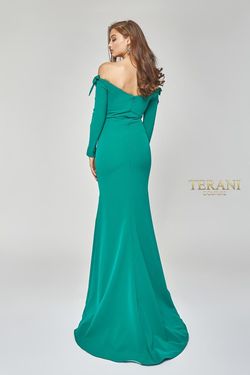 Style 1921E0117 Terani Couture Green Size 2 Tall Height Straight Dress on Queenly