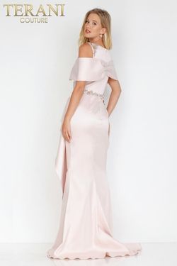 Style 231M0471 Terani Couture Pink Size 16 Tall Height Side slit Dress on Queenly