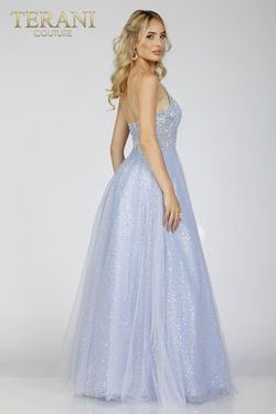 Style 231P0101 Terani Couture Blue Size 10 Ball gown on Queenly