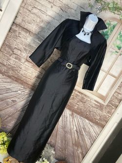 Rickie Freeman for Teri Jon Blue Size 4 Black Tie Military Straight Dress on Queenly