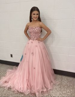 Sherri Hill Pink Size 00 Train Floor Length Ball gown on Queenly