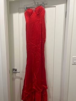 Tiffany Designs Red Size 2 Vintage 50 Off Side slit Dress on Queenly