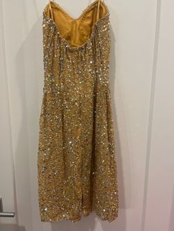 Scala Gold Size 2 Cocktail Dress on Queenly