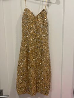 Scala Gold Size 2 Euphoria Homecoming Cocktail Dress on Queenly