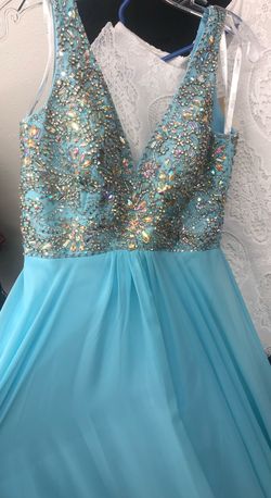 Tony Bowls Blue Size 8 Floor Length A-line Dress on Queenly