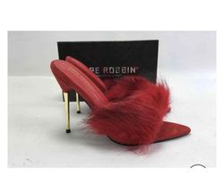 Cape Ribbon Red Fur Heels Red Size 8 Cape Jumpsuit Dress on Queenly