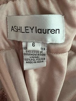 Ashley Lauren Nude Size 6 Rose Gold Pageant Sunday Midi Cocktail Dress on Queenly