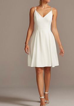 David's Bridal White Size 12 50 Off Military A-line Dress on Queenly
