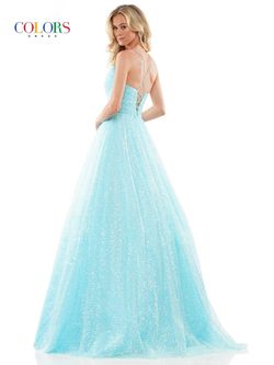 Style 2929 Colors Blue Size 4 Black Tie Ball gown on Queenly