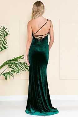 Style 6118 Amelia Couture Blue Size 14 Black Tie Side slit Dress on Queenly