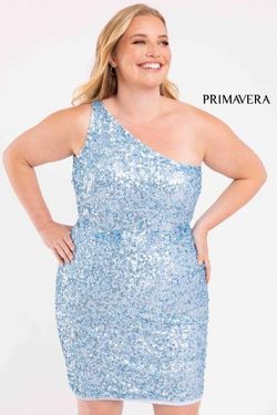 Style 3883 Primavera Blue Size 18 Cocktail Dress on Queenly
