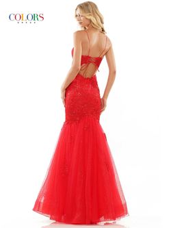 Style 2490 Colors Red Size 0 Black Tie Floor Length Mermaid Dress on Queenly