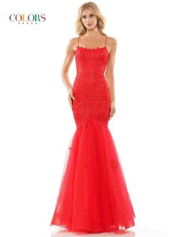 Style 2490 Colors Red Size 0 Black Tie Floor Length Mermaid Dress on Queenly
