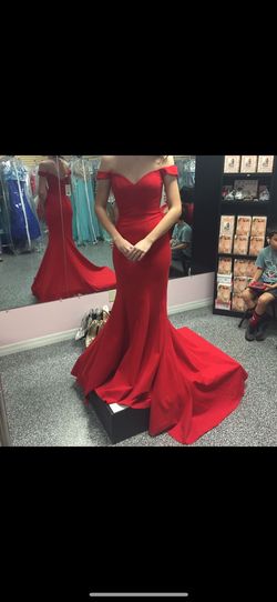 Sherri Hill Red Size 00 Black Tie Mermaid Dress on Queenly