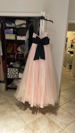 Jovani Pink Size 12 Bridgerton Tulle Pageant Ball gown on Queenly