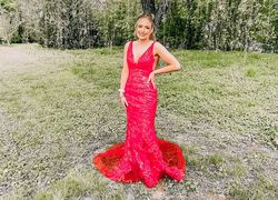 Jovani Red Size 2 Prom Floor Length 50 Off Train Dress on Queenly