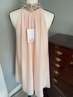 Badgley Mischka Light Pink Size 6 Wedding Guest Homecoming Straight Dress on Queenly