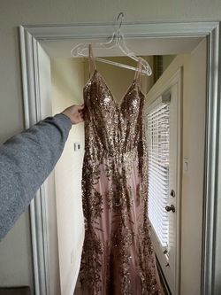 Cinderella Divine Gold Size 8 Floor Length 50 Off Mermaid Dress on Queenly