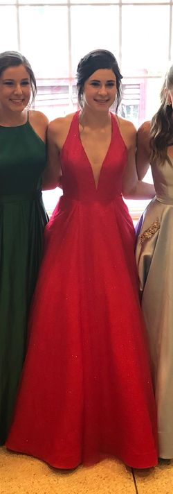 Sherri Hill Red Size 6 Pageant Halter Prom Jewelled Ball gown on Queenly