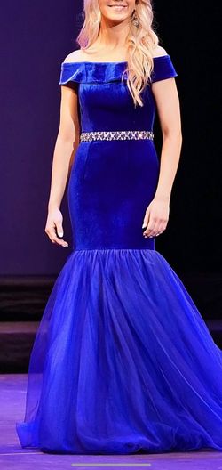 Ashley Lauren Blue Size 2 Tall Height Pageant Prom Mermaid Dress on Queenly