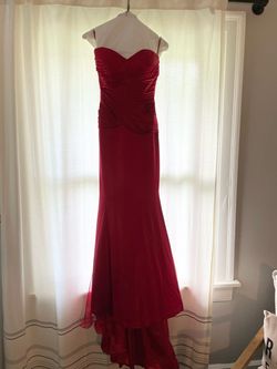 Sherri Hill Red Size 4 Short Height Medium Height Military Straight Dress on Queenly