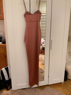 Windsor Brown Size 0 Free Shipping Wedding Guest Prom Side slit Dress on Queenly