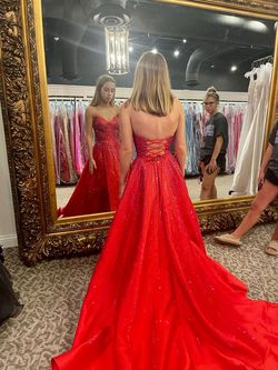 Sherri Hill Red Size 0 Black Tie Ball gown on Queenly