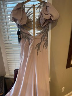 Od Rica Pink Size 8 Lavender Side Slit Train Prom A-line Dress on Queenly