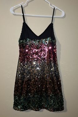 Express Multicolor Size 2 Sequined Jewelled Cocktail Dress on Queenly