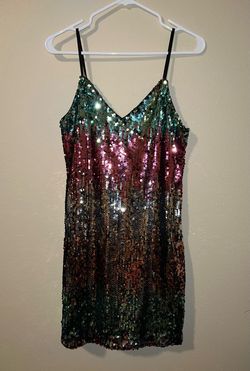 Express Multicolor Size 2 Sequined Jewelled Cocktail Dress on Queenly