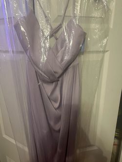 David's Bridal Purple Size 22 Military Floor Length Straight Dress on Queenly