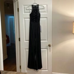 Style L1141 Rachel Allan Black Size 0 50 Off Floor Length Jumpsuit Dress on Queenly