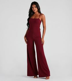 Style 06502-1190 Windsor Red Size 0 Graduation Straight Jumpsuit Dress on Queenly