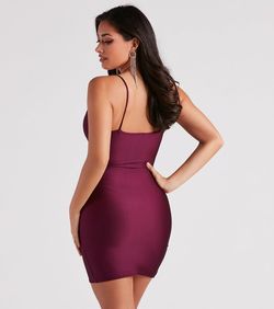 Style 05103-4730 Windsor Purple Size 8 Jersey Tall Height Nightclub Cocktail Dress on Queenly