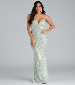Style 05002-1842 Windsor Green Size 8 Homecoming Black Tie Military Mermaid Dress on Queenly