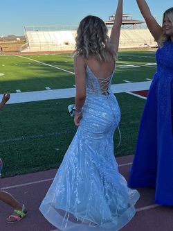 Sherri Hill Blue Size 4 Homecoming Floor Length Straight Dress on Queenly