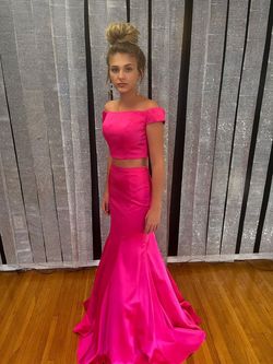 Alyce Paris Hot Pink Size 00 Silk Sweetheart Prom Mermaid Dress on Queenly