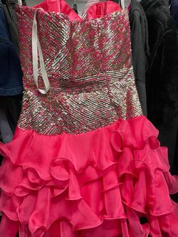 Sherri Hill Pink Size 2 Jewelled Strapless Beaded Top Ball gown on Queenly