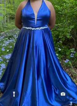 Colors Blue Size 14 50 Off Plus Size Pageant Ball gown on Queenly