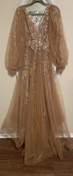 Nude Size 0 Train Dress on Queenly