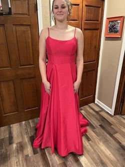 Ava Presley Pink Size 16 Side Slit Prom Ball gown on Queenly
