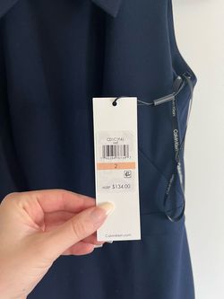Calvin Klein Blue Size 2 70 Off 50 Off Midi Cocktail Dress on Queenly